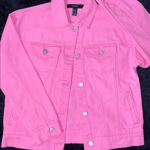 Neon pink jeans jacket 💕